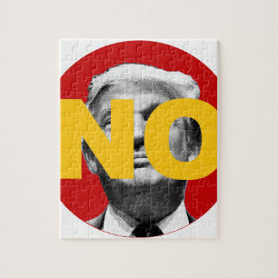 Kein Trump (rot und gelb) Puzzle