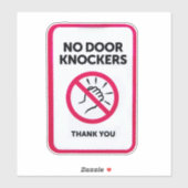 Kein Türknallzeichen Aufkleber (Blatt)