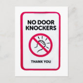 Kein Türknallzeichen Postkarte (Vorderseite)