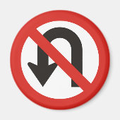 Kein U-Turn-Sign Magnet (Vorne)