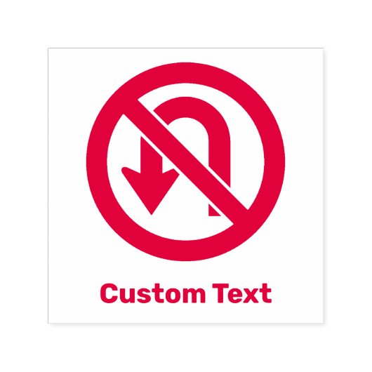 Kein U-Turn-Sign Permastempel (Design)