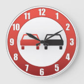 Kein überschreitenes Zeichen Große Wanduhr (Vorderseite)