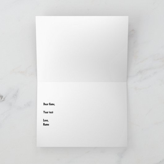 Kein Überweisungsausgang nur geklappte Grußkarte Karte (Innenseite)