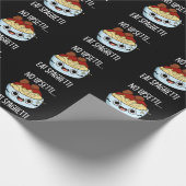 Kein Upsetti essen Spaghetti Funny Food Pub Dark B Geschenkpapier (Ecke)