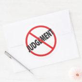 Kein Urteil mit rotem Schrägstrich Runder Aufkleber (Umschlag)