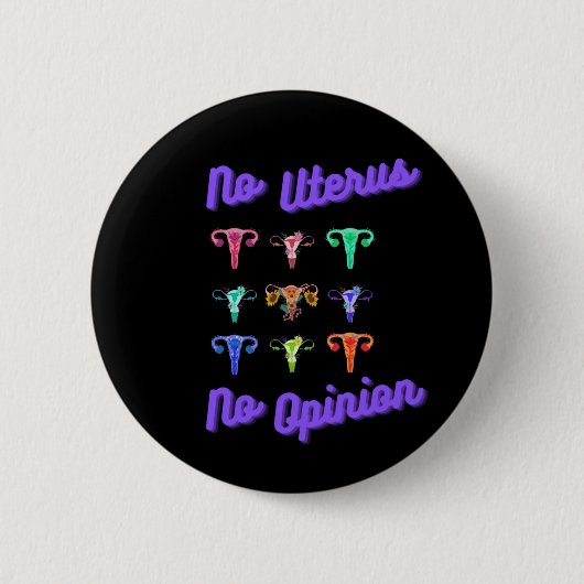 Kein Uterus Kein Schlusslicht Button (Vorderseite)
