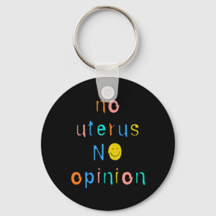 Kein Uterus keine Meinung Weibliche Frauenrechte Schlüsselanhänger