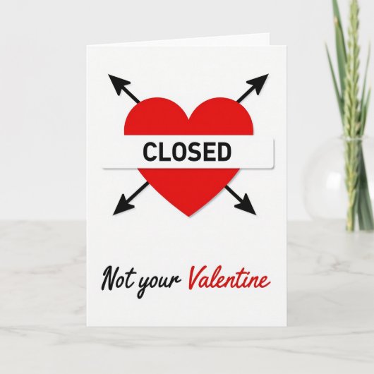 Kein Valentinsgruß für dich Karte (Vorderseite)