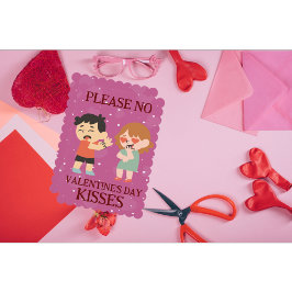 Kein Valentinstag Kisses Funny Cartoon Feiertagskarte