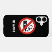 Kein Vaping iPhone 16 Hülle (Rückseite (Horizontal))