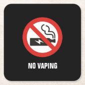 Kein Vaping Rechteckiger Pappuntersetzer (Vorderseite)