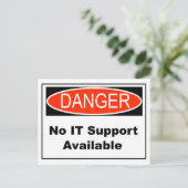 Kein verfügbarer IT-Support-Status Postkarte (Stehend Vorderseite)