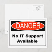 Kein verfügbarer IT-Support-Status Postkarte (Vorne/Hinten)