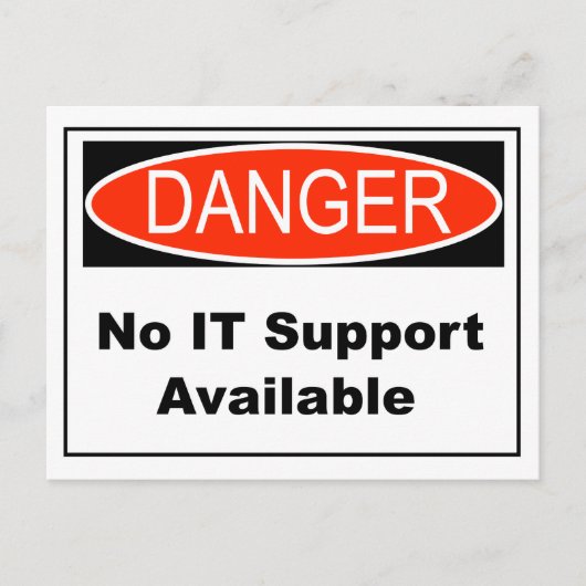 Kein verfügbarer IT-Support-Status Postkarte (Vorderseite)
