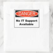 Kein verfügbarer IT-Support-Status Rechteckiger Aufkleber (Tasche)