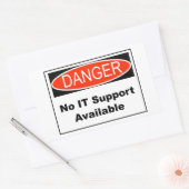Kein verfügbarer IT-Support-Status Rechteckiger Aufkleber (Umschlag)