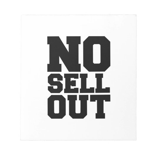 KEIN VERKAUF NOTIZBLOCK (Vorderseite)