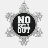 KEIN VERKAUF SCHNEEFLOCKEN Zinn-Ornament (Vorderseite)