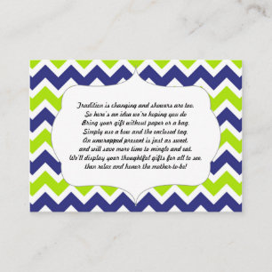 Kein Verpackungseinsatzkartenbaby oder -Brautparty Begleitkarte