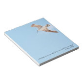 Kein Vogel stürzt zu hoch Seagull Flying Blue Notizblock (angewinkelt)