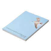 Kein Vogel stürzt zu hoch Seagull Flying Blue Notizblock (Rotiert)