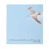 Kein Vogel stürzt zu hoch Seagull Flying Blue Notizblock (Vorderseite)