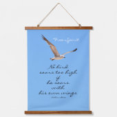 Kein Vogel stürzt zu hoch Seagulls Blau Wandteppich Mit Holzrahmen (Vorderseite)