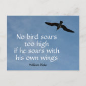 Kein Vogel stürzt zu hoch zitierender Seagull im F Postkarte (Vorderseite)