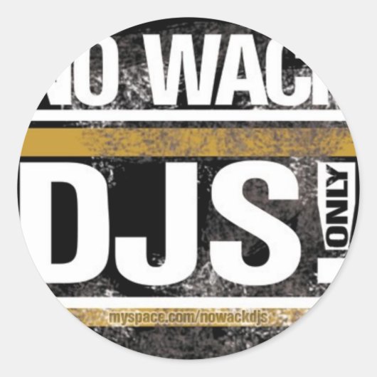Kein Wack DJs Round Sticker (Vorderseite)