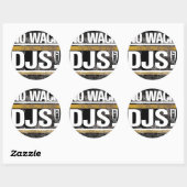 Kein Wack DJs Round Sticker (Blatt)
