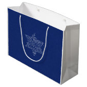 Kein Waffen-Davidsstern Blau Große Geschenktüte (Rückseite Schrägansicht)