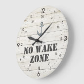 Kein Weck Zone Anker 24-Stunden-Zeit nautisch Große Wanduhr (Winkel)
