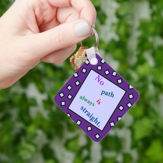 Kein Weg ist immer gerade Schlüsselanhänger (Hand)