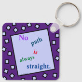 Kein Weg ist immer gerade Schlüsselanhänger (Rückseite)
