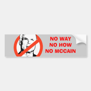 KEIN Weg, KEIN WIE, KEIN MCCAIN Autoaufkleber