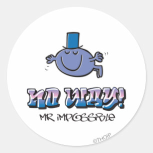 Kein Weg! Runder Aufkleber