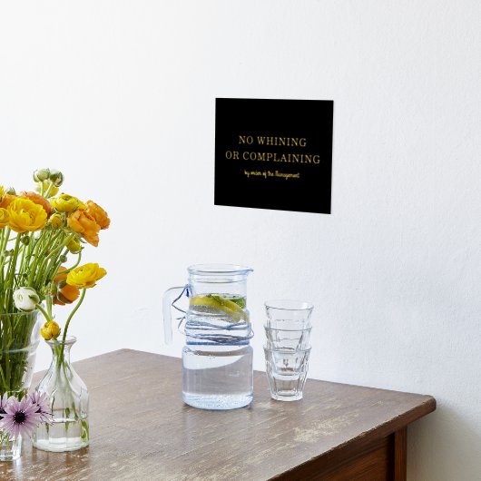 KEIN WEICHEN KEINE BESCHWERUNG moderner Typ Black  Foliendrucke (Ablage(Küche))