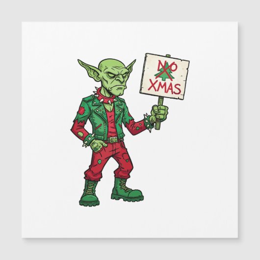 Kein Weihnachten – Rebel Alien Style Magnetkarte (Vorderseite)
