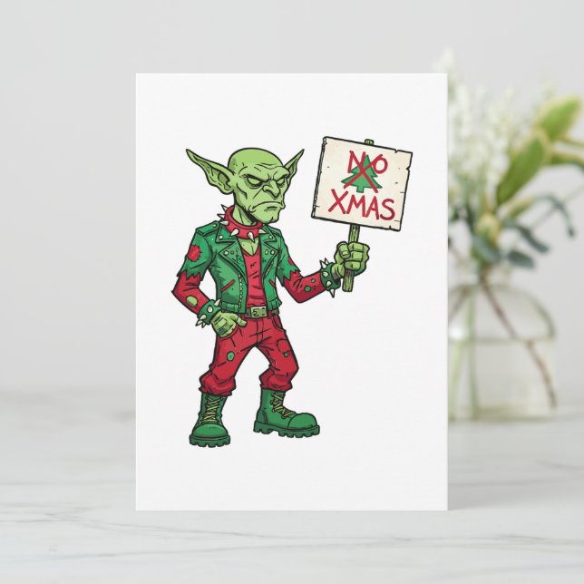 Kein Weihnachten – Rebellischer Alien-Stil (Stehend Vorderseite)