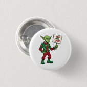 Kein Weihnachten – Rebellischer Alien-Stil Button (Vorne & Hinten)