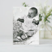 "kein Weinen erlaubt" Kinderdusche Einladung (Stehend Vorderseite)