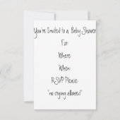 "kein Weinen erlaubt" Kinderdusche Einladung (Rückseite)