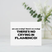 Kein Weinen - Flamenco Postkarte (Stehend Vorderseite)