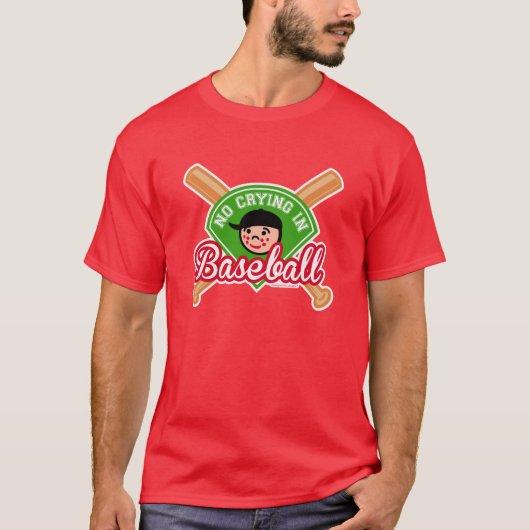 Kein Weinen im Baseball - Niedliche Kid Bats Diamo T-Shirt (Vorderseite)