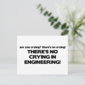 Kein Weinen im Ingenieurwesen Postkarte (Stehend Vorderseite)