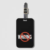 Kein weißer Text schwarz Gepäckanhänger (Vorderseite Vertikal)