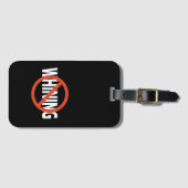 Kein weißer Text schwarz Gepäckanhänger (Vorderseite (Horizontal))