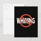 Kein weißer Text schwarz Postkarte (Vorne/Hinten)