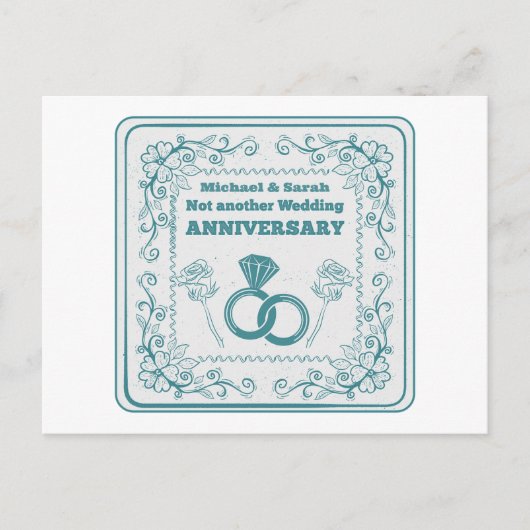 Kein weiterer Hochzeitstag Postkarte (Vorderseite)