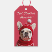 Kein weiterer Pullover! French Bulldog-Geschenkmar Geschenkanhänger (Vorderseite)